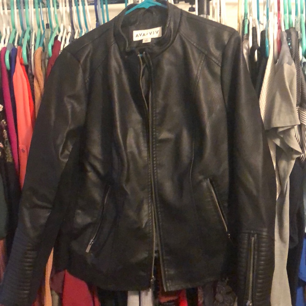 Ava & Viv leather moto jacket